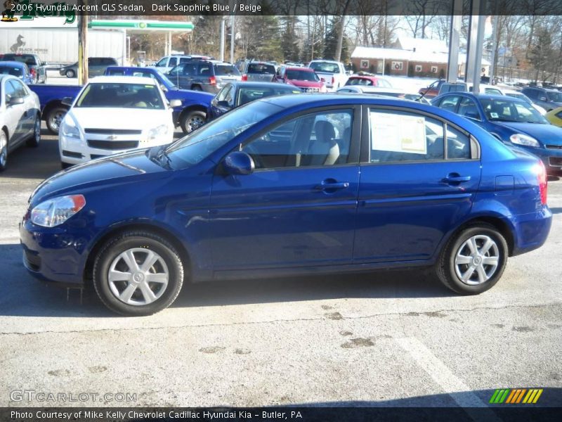 Dark Sapphire Blue / Beige 2006 Hyundai Accent GLS Sedan