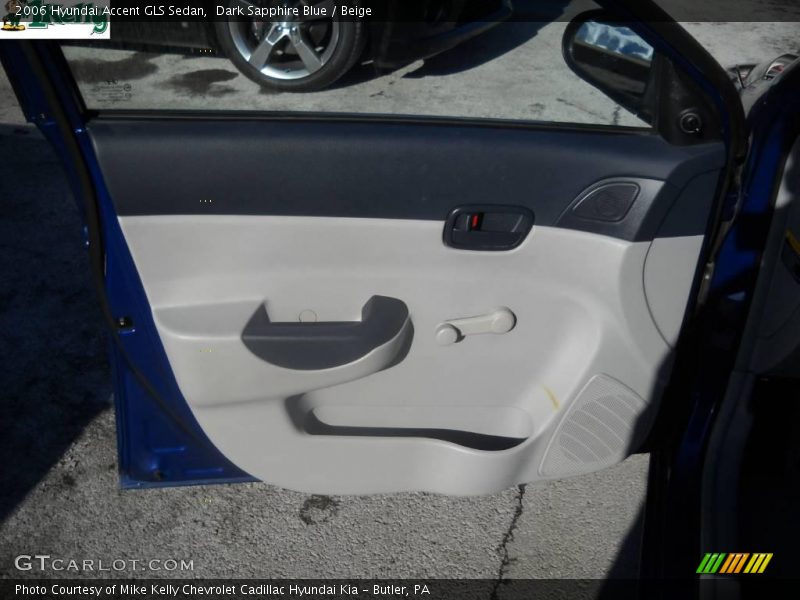 Dark Sapphire Blue / Beige 2006 Hyundai Accent GLS Sedan