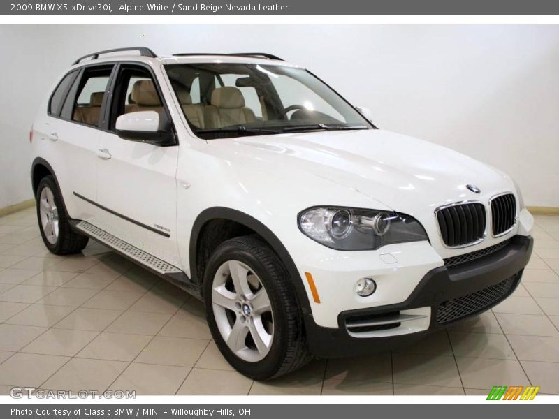 Alpine White / Sand Beige Nevada Leather 2009 BMW X5 xDrive30i