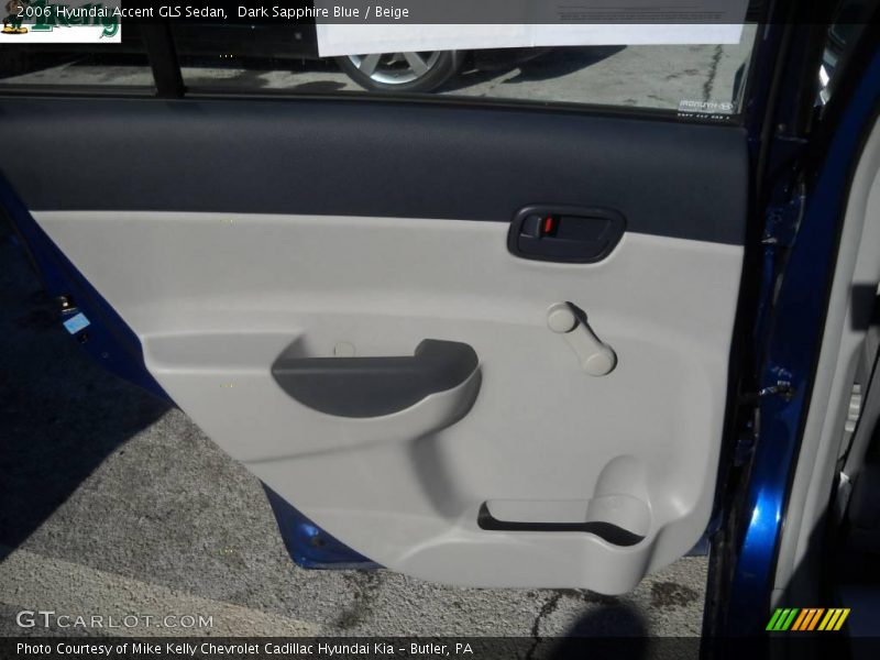 Dark Sapphire Blue / Beige 2006 Hyundai Accent GLS Sedan
