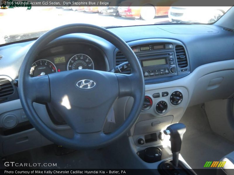 Dark Sapphire Blue / Beige 2006 Hyundai Accent GLS Sedan