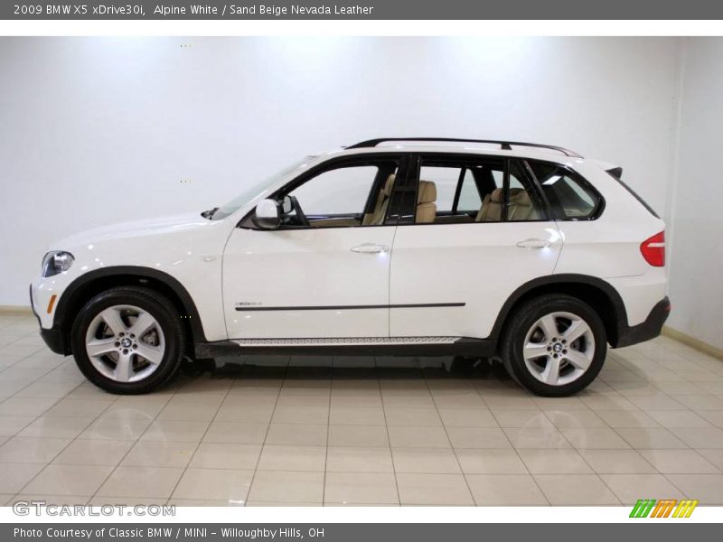 Alpine White / Sand Beige Nevada Leather 2009 BMW X5 xDrive30i