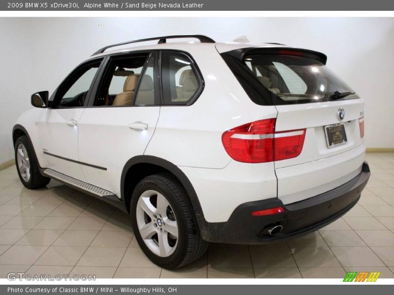 Alpine White / Sand Beige Nevada Leather 2009 BMW X5 xDrive30i