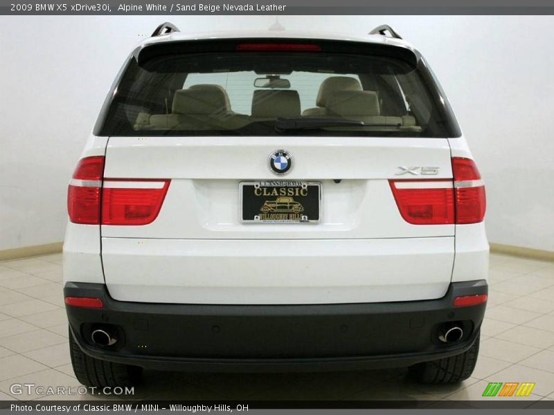 Alpine White / Sand Beige Nevada Leather 2009 BMW X5 xDrive30i