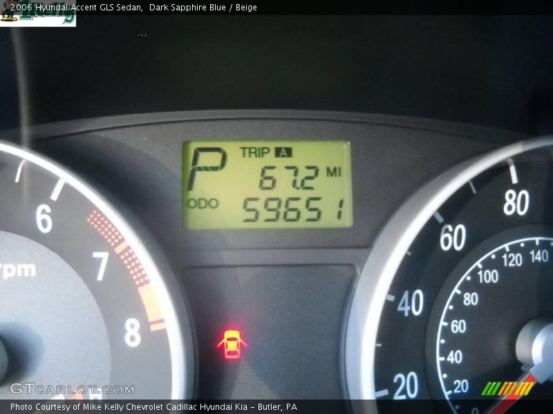 Dark Sapphire Blue / Beige 2006 Hyundai Accent GLS Sedan