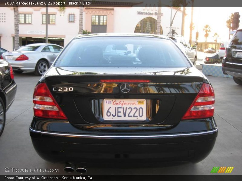 Black / Black 2007 Mercedes-Benz C 230 Sport