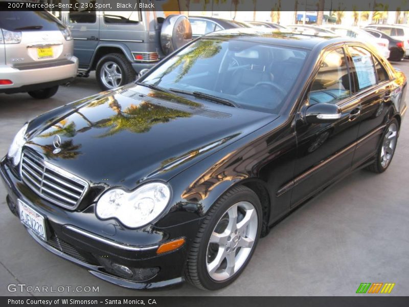 Black / Black 2007 Mercedes-Benz C 230 Sport
