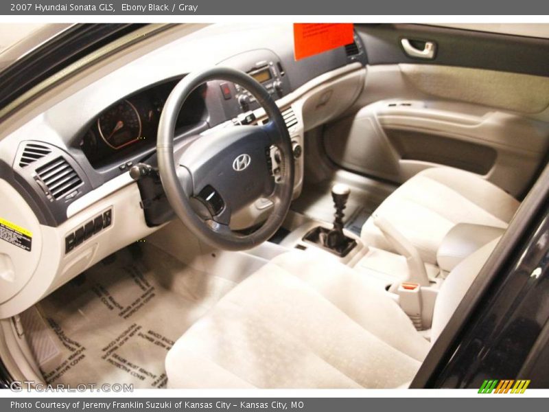 Ebony Black / Gray 2007 Hyundai Sonata GLS