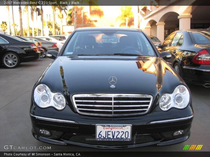 Black / Black 2007 Mercedes-Benz C 230 Sport