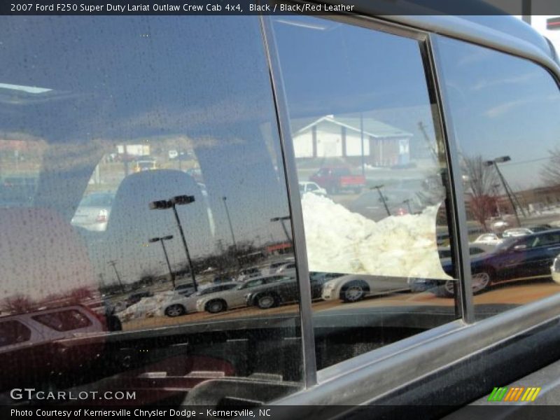Black / Black/Red Leather 2007 Ford F250 Super Duty Lariat Outlaw Crew Cab 4x4