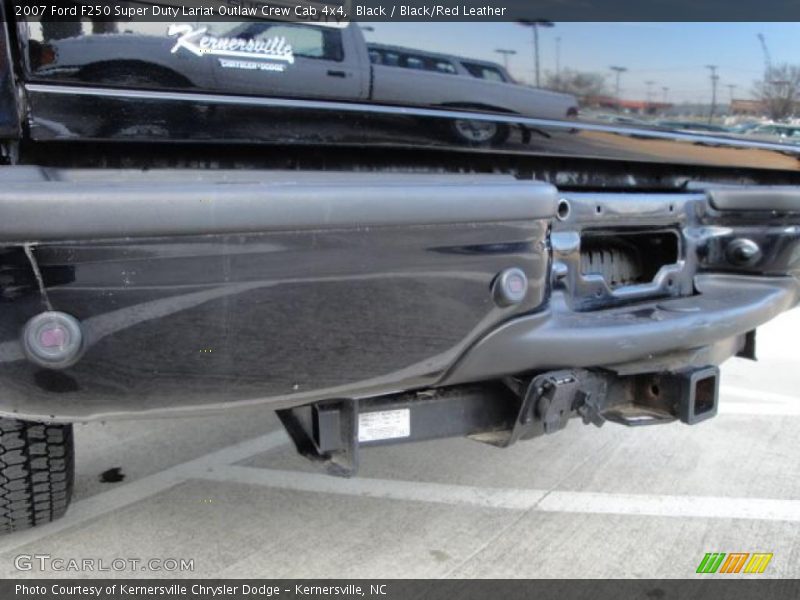 Black / Black/Red Leather 2007 Ford F250 Super Duty Lariat Outlaw Crew Cab 4x4