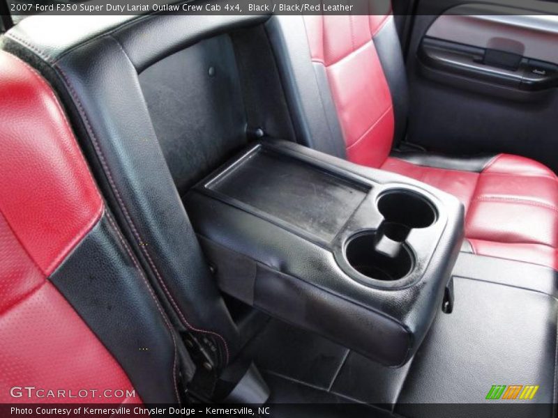 Black / Black/Red Leather 2007 Ford F250 Super Duty Lariat Outlaw Crew Cab 4x4