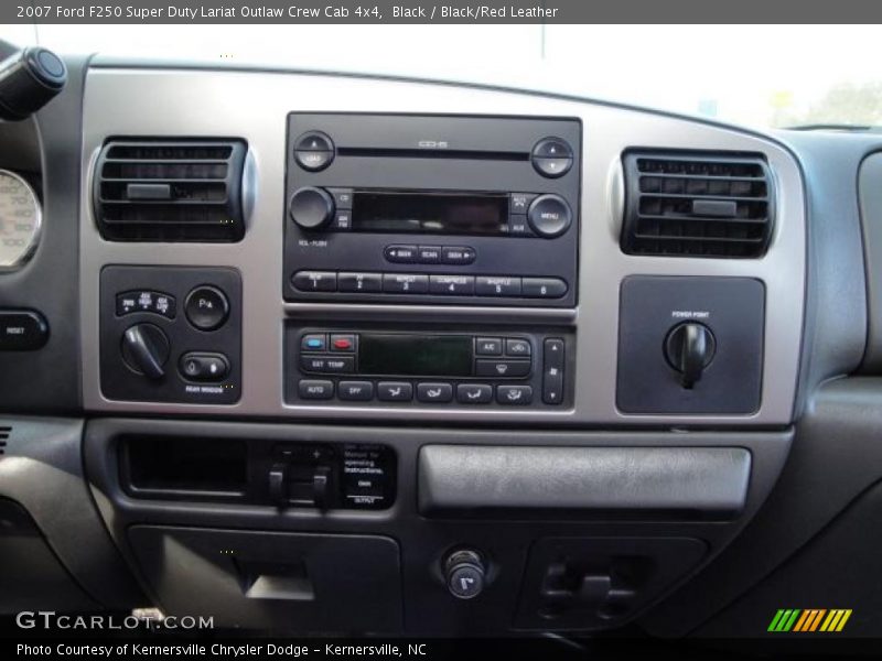 Black / Black/Red Leather 2007 Ford F250 Super Duty Lariat Outlaw Crew Cab 4x4