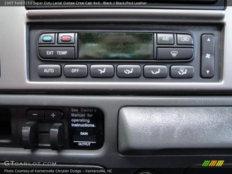 Black / Black/Red Leather 2007 Ford F250 Super Duty Lariat Outlaw Crew Cab 4x4