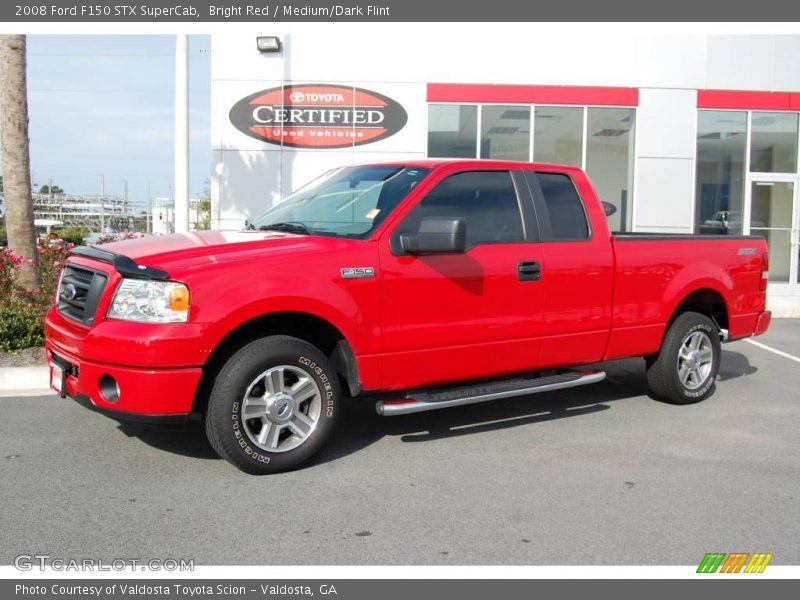 Bright Red / Medium/Dark Flint 2008 Ford F150 STX SuperCab
