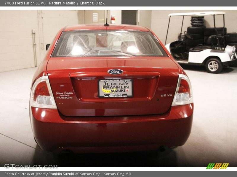 Redfire Metallic / Charcoal Black 2008 Ford Fusion SE V6