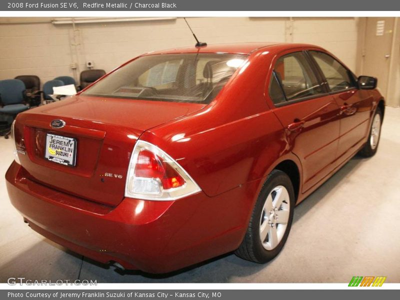 Redfire Metallic / Charcoal Black 2008 Ford Fusion SE V6