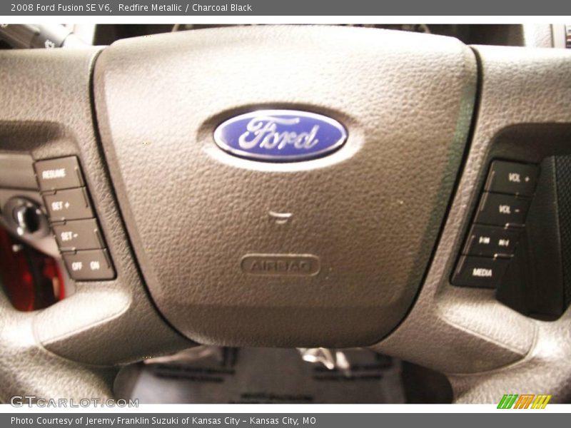 Redfire Metallic / Charcoal Black 2008 Ford Fusion SE V6