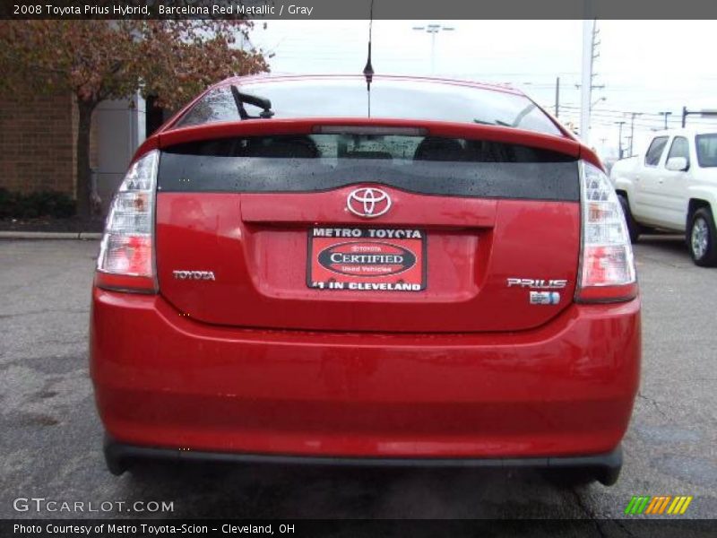 Barcelona Red Metallic / Gray 2008 Toyota Prius Hybrid
