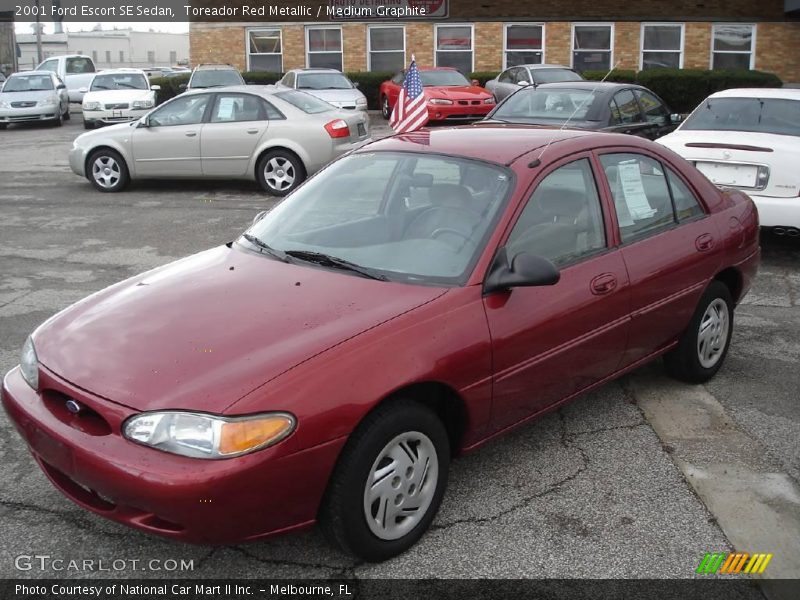 Toreador Red Metallic / Medium Graphite 2001 Ford Escort SE Sedan