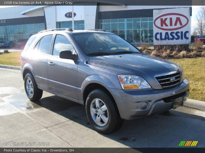 Alpine Gray / Gray 2008 Kia Sorento LX 4x4