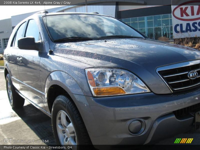 Alpine Gray / Gray 2008 Kia Sorento LX 4x4