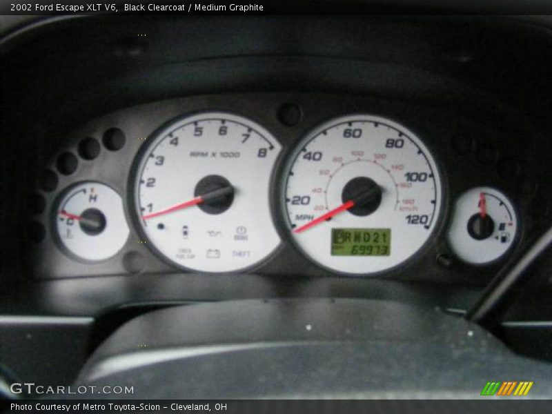 Black Clearcoat / Medium Graphite 2002 Ford Escape XLT V6