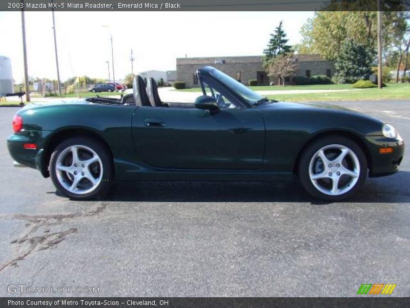 Emerald Mica / Black 2003 Mazda MX-5 Miata Roadster