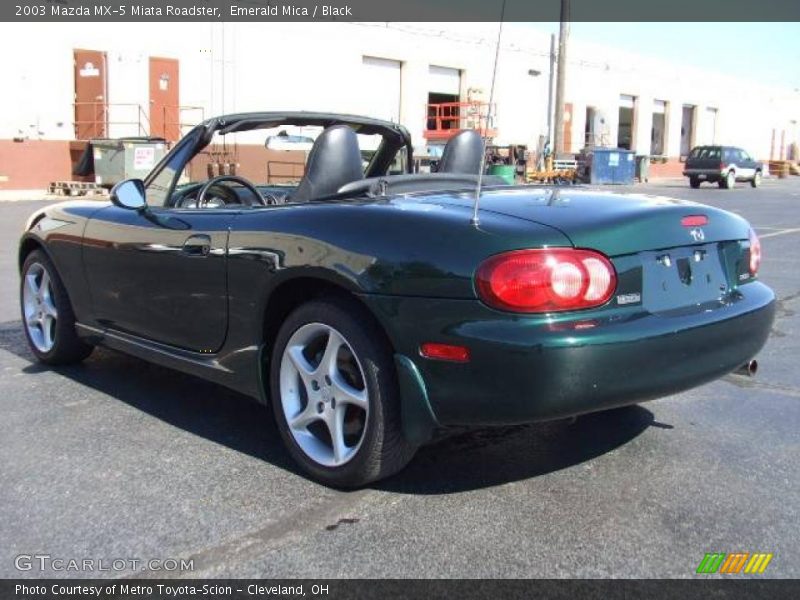Emerald Mica / Black 2003 Mazda MX-5 Miata Roadster