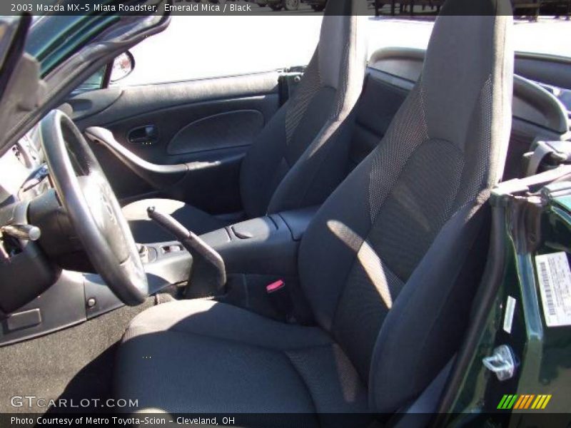 Emerald Mica / Black 2003 Mazda MX-5 Miata Roadster