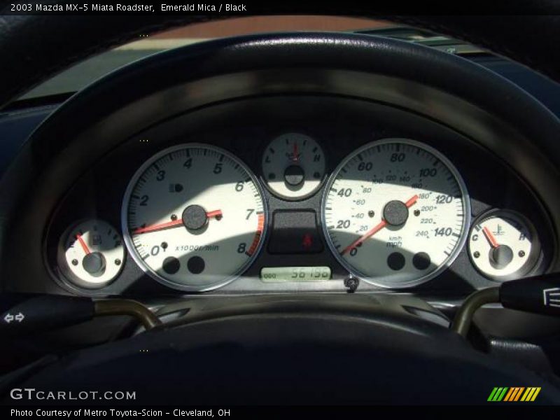 Emerald Mica / Black 2003 Mazda MX-5 Miata Roadster