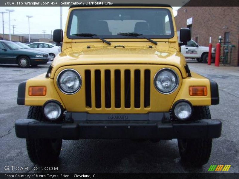 Solar Yellow / Dark Slate Gray 2004 Jeep Wrangler Sport 4x4