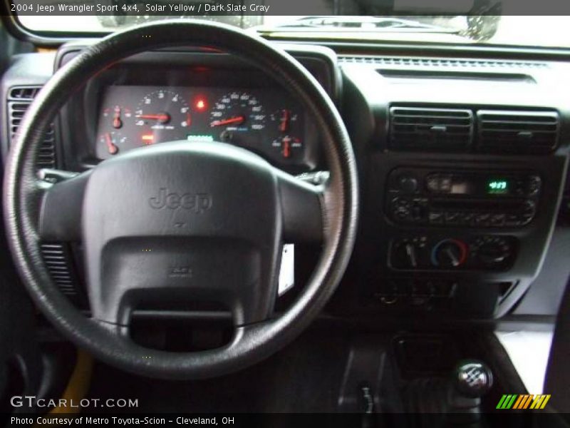 Solar Yellow / Dark Slate Gray 2004 Jeep Wrangler Sport 4x4
