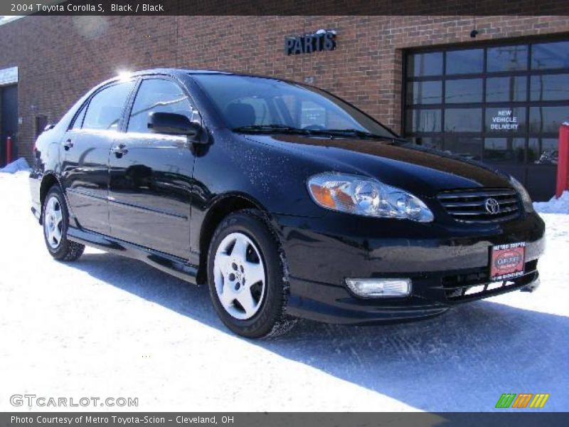 Black / Black 2004 Toyota Corolla S
