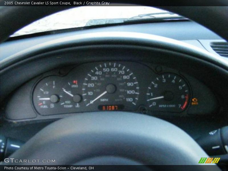 Black / Graphite Gray 2005 Chevrolet Cavalier LS Sport Coupe
