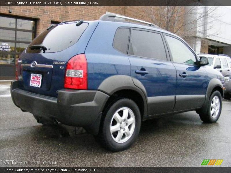 Nautical Blue / Gray 2005 Hyundai Tucson LX V6 4WD