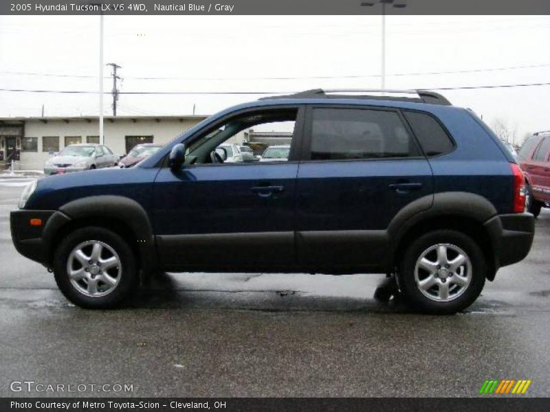 Nautical Blue / Gray 2005 Hyundai Tucson LX V6 4WD