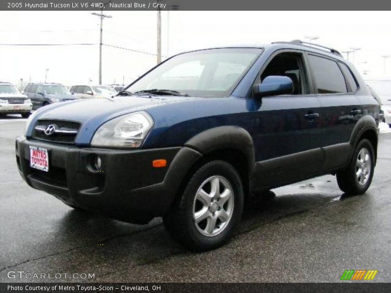 Nautical Blue / Gray 2005 Hyundai Tucson LX V6 4WD