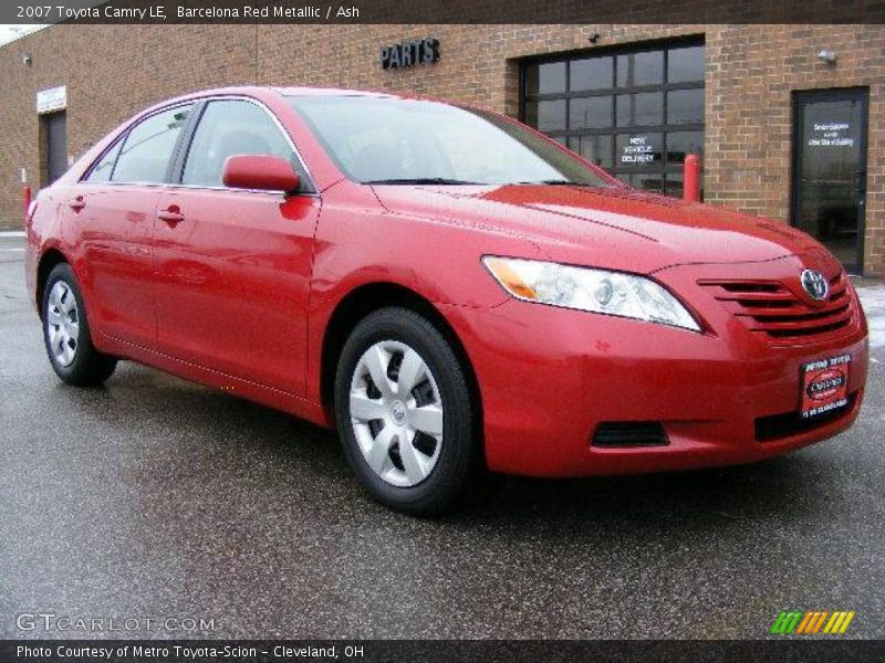 Barcelona Red Metallic / Ash 2007 Toyota Camry LE