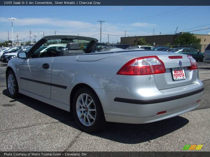 Silver Metallic / Charcoal Gray 2005 Saab 9-3 Arc Convertible