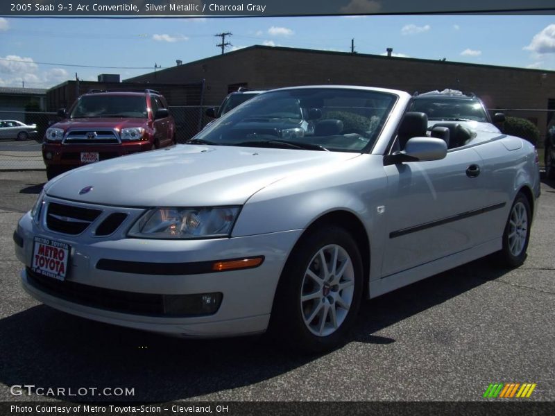 Silver Metallic / Charcoal Gray 2005 Saab 9-3 Arc Convertible