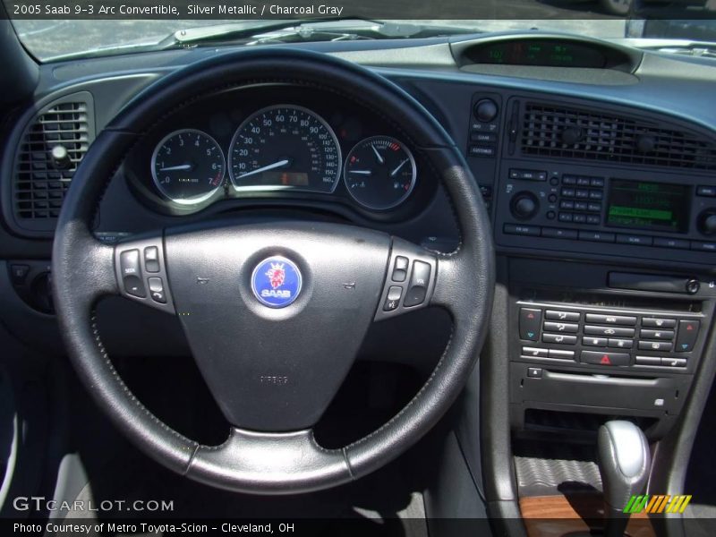 Silver Metallic / Charcoal Gray 2005 Saab 9-3 Arc Convertible