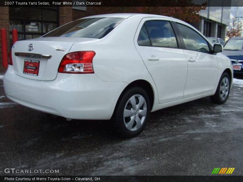 Polar White / Dark Charcoal 2007 Toyota Yaris Sedan
