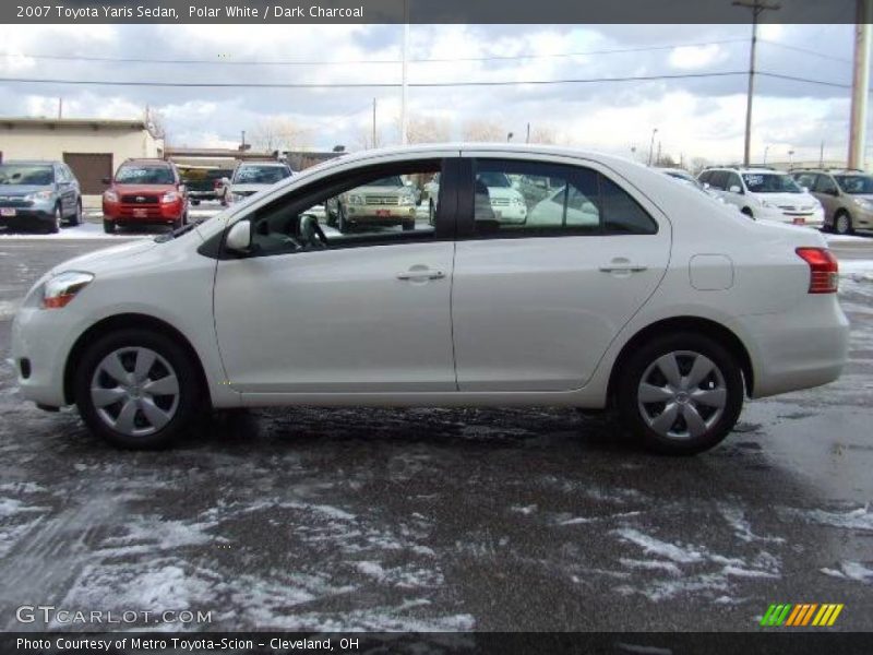 Polar White / Dark Charcoal 2007 Toyota Yaris Sedan