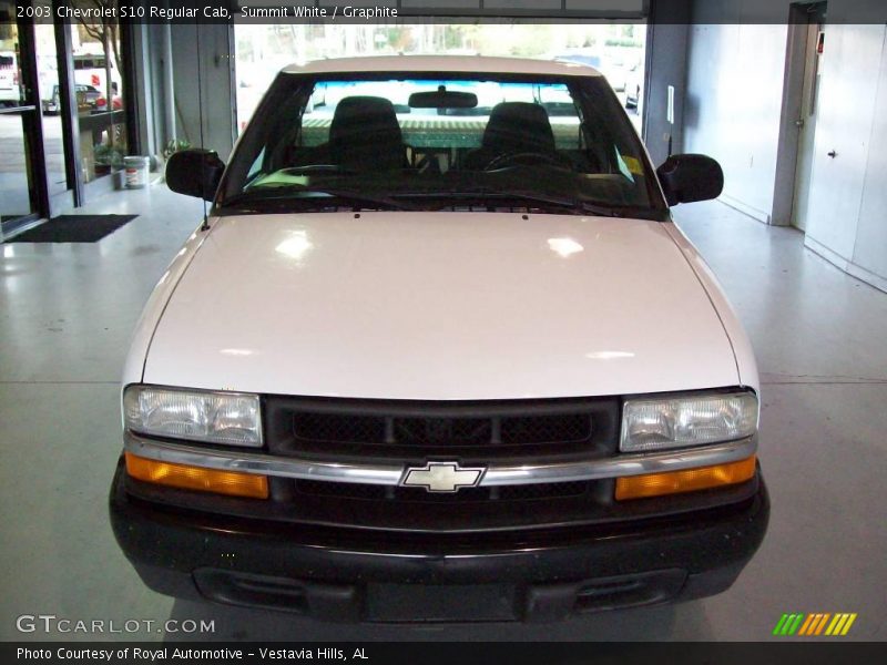Summit White / Graphite 2003 Chevrolet S10 Regular Cab