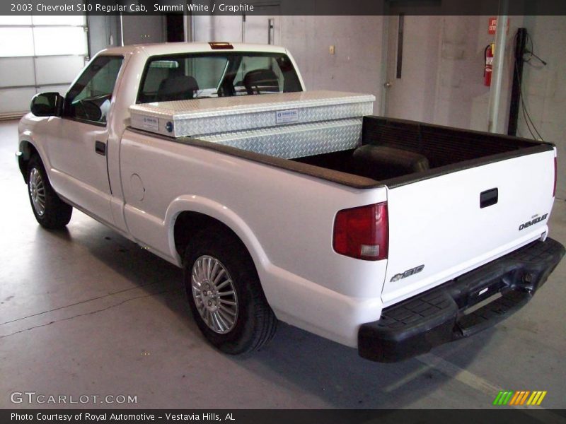 Summit White / Graphite 2003 Chevrolet S10 Regular Cab