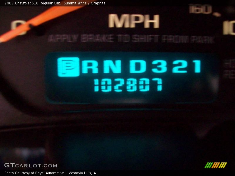 Summit White / Graphite 2003 Chevrolet S10 Regular Cab