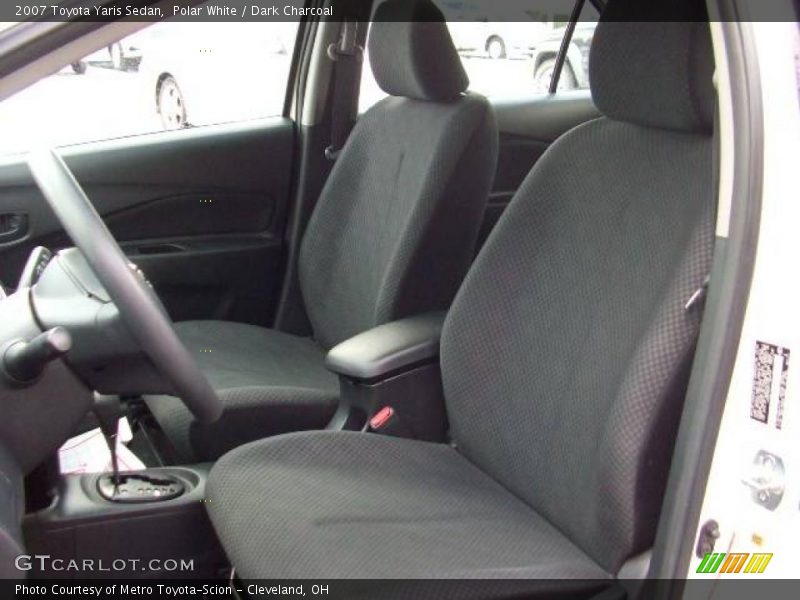 Polar White / Dark Charcoal 2007 Toyota Yaris Sedan