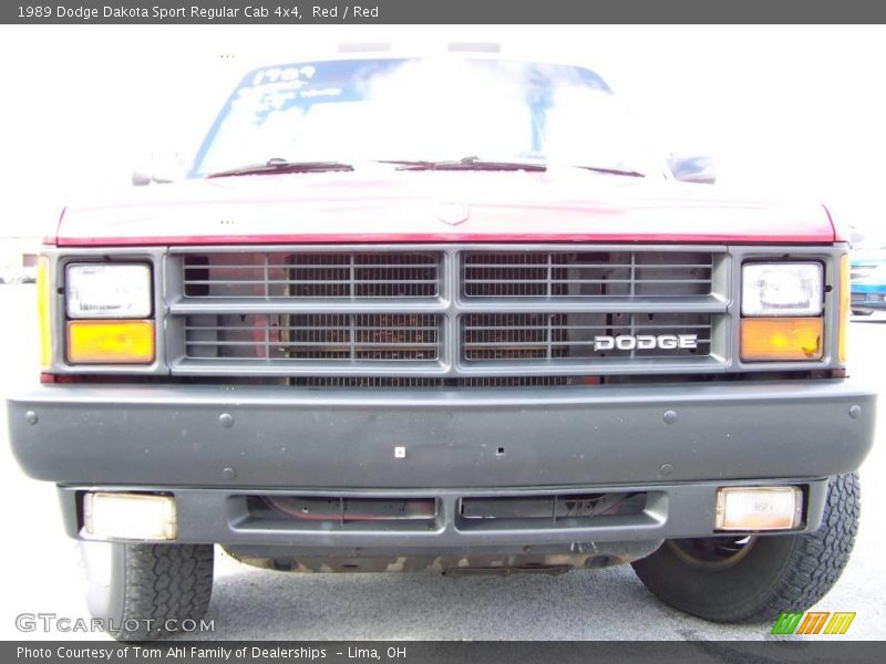 Red / Red 1989 Dodge Dakota Sport Regular Cab 4x4