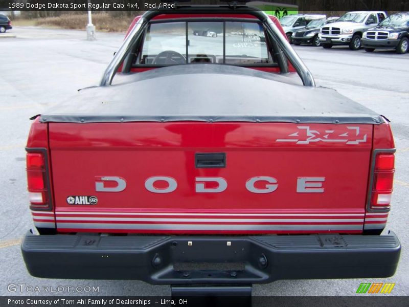 Red / Red 1989 Dodge Dakota Sport Regular Cab 4x4